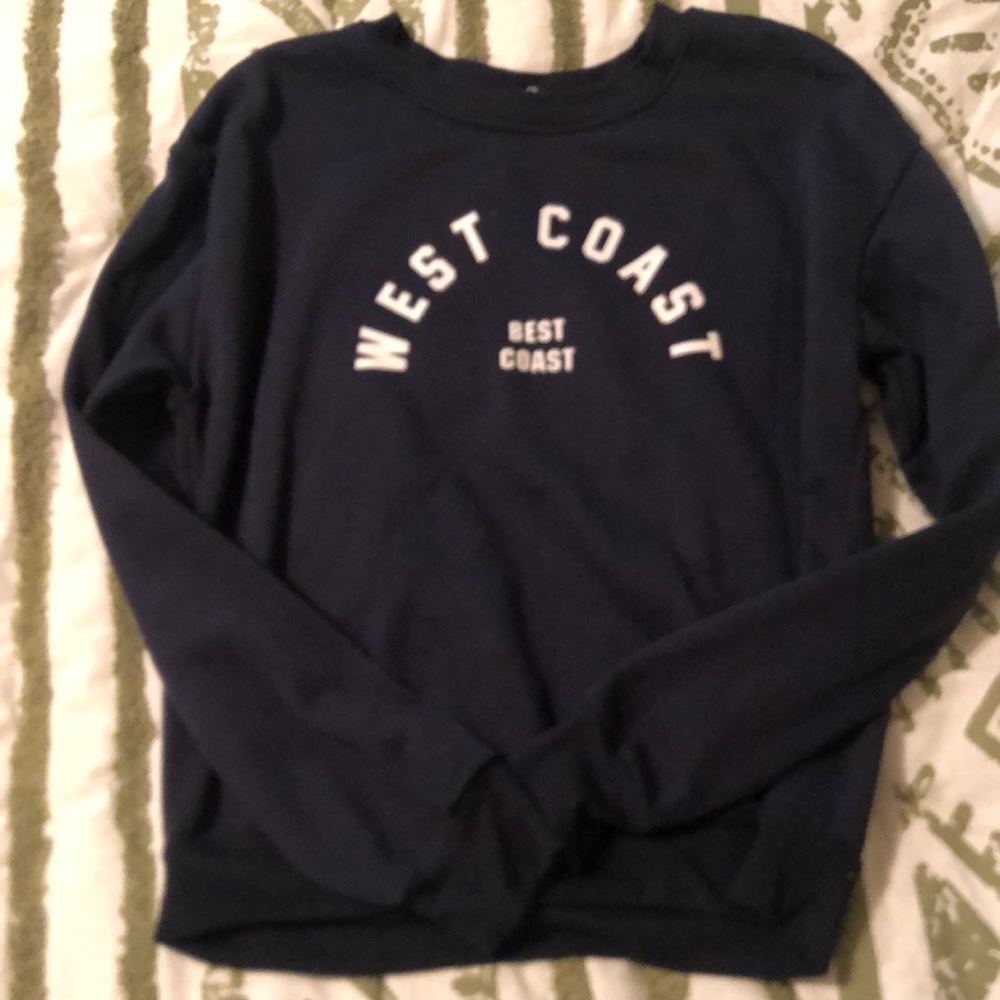 Navy West Coast best coast sweatshirt!